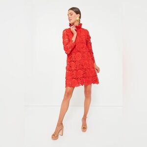 TUCKERNUCK Red Guipure Lace Daphne Dress size XS